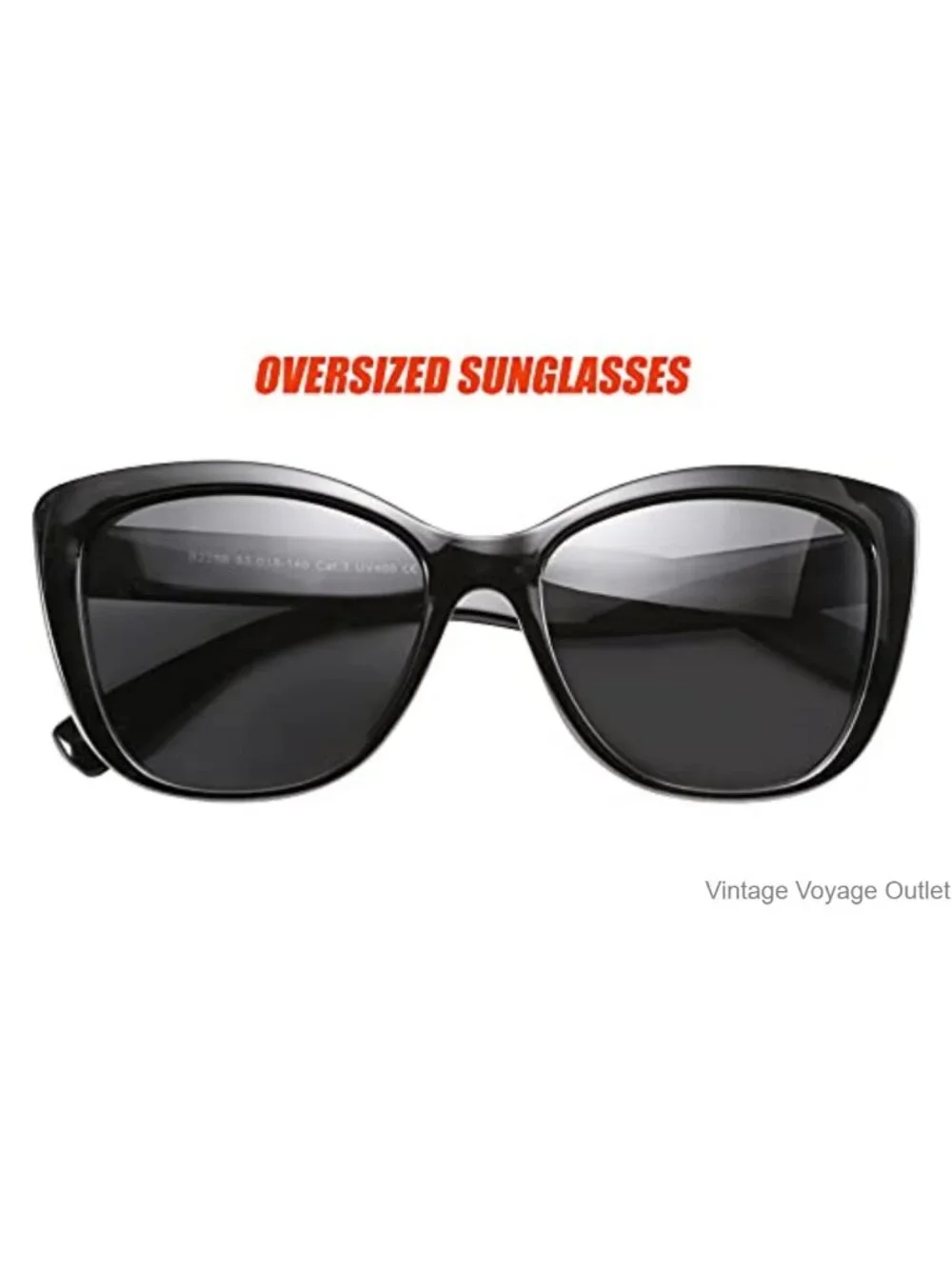 Polarized Sunglasses Cat Eye Vintage Jackie O UV400 Plastic Frame